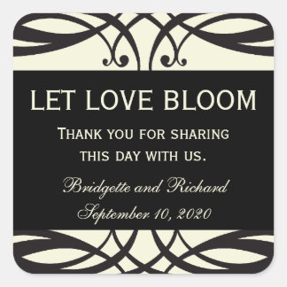 Art Deco Wedding Seed Packet Labels