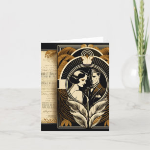 Art Deco wedding theme Invitation
