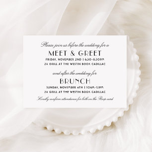 Art Deco Wedding Weekend Events Enclosure Card