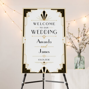 Art Deco Wedding Welcome Sign