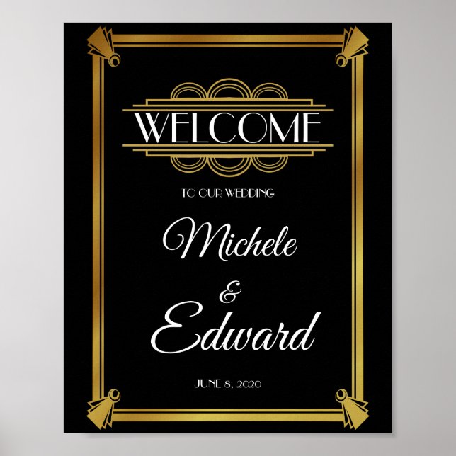 Art deco welcome Poster (Front)