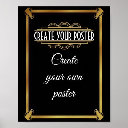 Art deco welcome Poster create your own poster