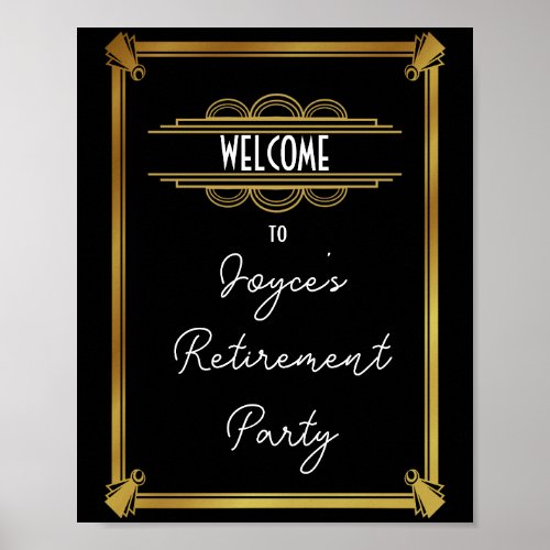 Art deco welcome Poster create your own poster