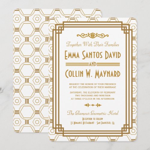 Art Deco Wedding Invitations