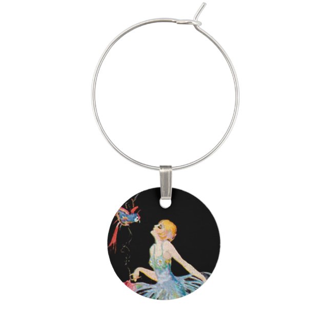 Art Deco Wine Charm (Front)