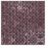 Art Deco Wine Red Gold Geometric Retro Pattern Fabric