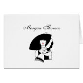 Art Deco Woman In Big Hat Gloves RL (Front Horizontal)