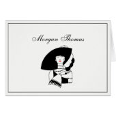 Art Deco Woman In Big Hat Gloves RL (Front Horizontal)