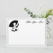 Art Deco Woman In Big Hat Gloves RL (Standing Front)