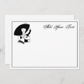 Art Deco Woman In Big Hat Gloves RL (Front/Back)