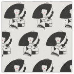 Art Deco Woman In Big Hat Gloves RL Fabric