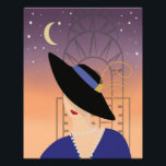 Art Deco Woman in Hat, Chrysler Building Poster<br><div class="desc">This 1930s style print of a woman in front of New York's Chrysler Building is perfect for a bedroom or living room.</div>