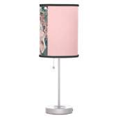 Art Deco woman Paris pink dress Mucha Table Lamp (Right)