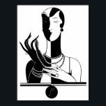 Art Deco Woman Poster<br><div class="desc">Peaceful Dreams has inspirational gifts that you can find on t shirts, iPhone, iPad, iPod touch cases, sleeves and skins. You can also find our gifts on mouse pads, coffee cups, posters, canvas prints, coasters, tiles, pillows, flip flops, magnets and more. We also have girly, trendy, hipster chic, nautical, chevron,...</div>