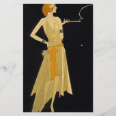 Art Deco Woman Smoking Cigarette (Front)