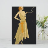 Art Deco Woman Smoking Cigarette (Standing Front)