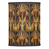 ART DECO WOOD INLAY FANS LAMP SHADE (Front)