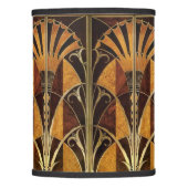 ART DECO WOOD INLAY FANS LAMP SHADE (Front)