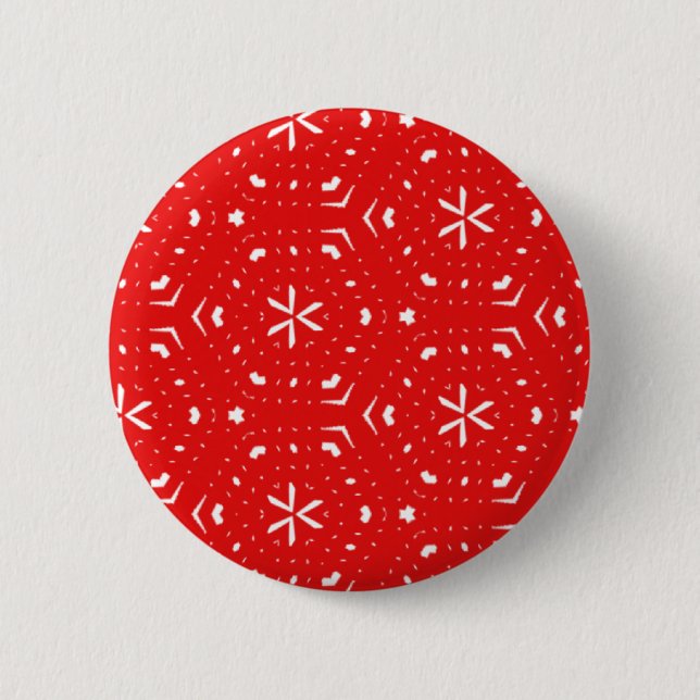 Art Deco Xmas pattern Pinback Button (Front)