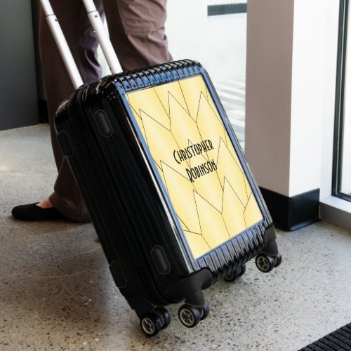 Art Deco Yellow Scales Design Luggage