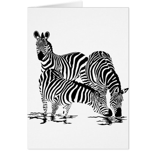 Art Deco Zebra Cards (Front)