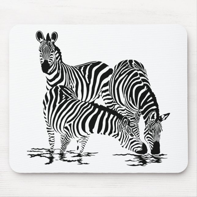 Art Deco  Zebra Mouse Pad (Front)