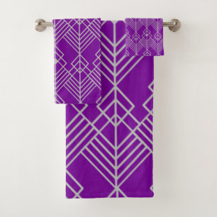 Art Deco Zig-Zag Bath Towel Set