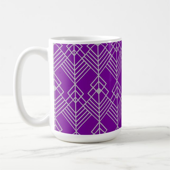 Art Deco Zig Zag Coffee Mug (Left)