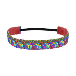 Art decor Hippy style multi colored Athletic Headband