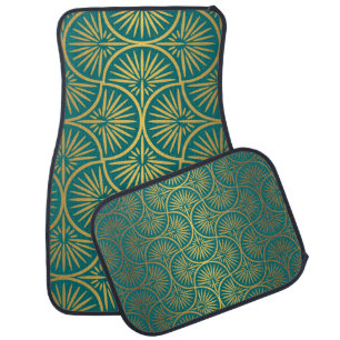 Art decor pattern. Vintage wallpaper. Japanese or  Car Floor Mat