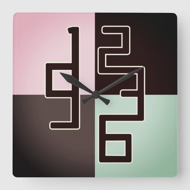 Art design modern watch square wall clock (Front)