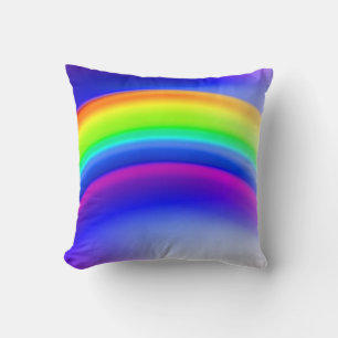 Art design rainbow colorful abstract throw pillow