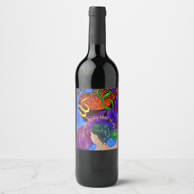 Art design the symphony that is my life wine label (Front)