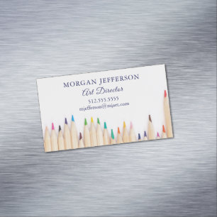 Art Director Artist Studio Gallery Colored Pencils Business Card Magnet