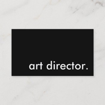 Art Director. (color Customizable) Business Card by asyrum at Zazzle