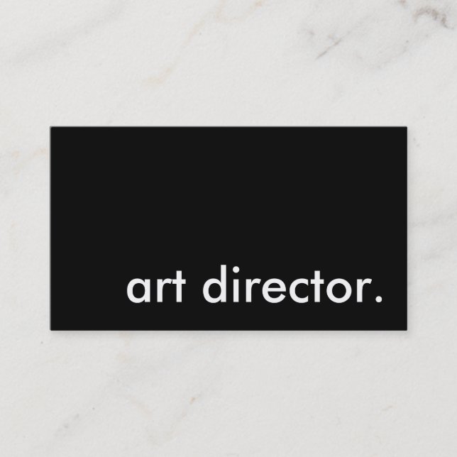 art director. (color customizable) business card (Front)