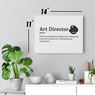 Art Director Definition - Set Life Decor 14" x 11" Faux Canvas Print