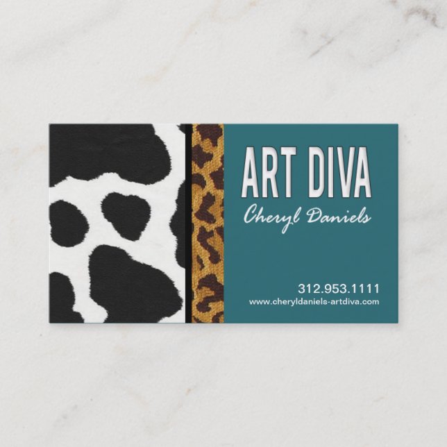 Art Diva Graphic Designer Business Card (Front)