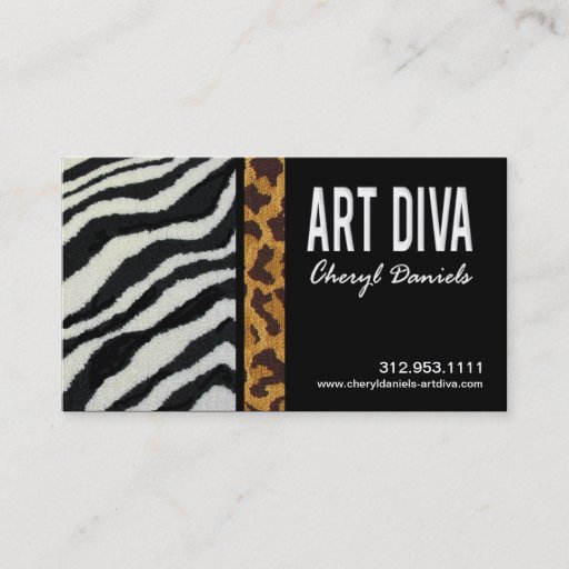 Customizable Art Diva Graphic Designer Business Card