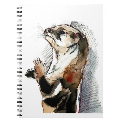 Art Drawing Otter   Cute Otter Gifts Notebook