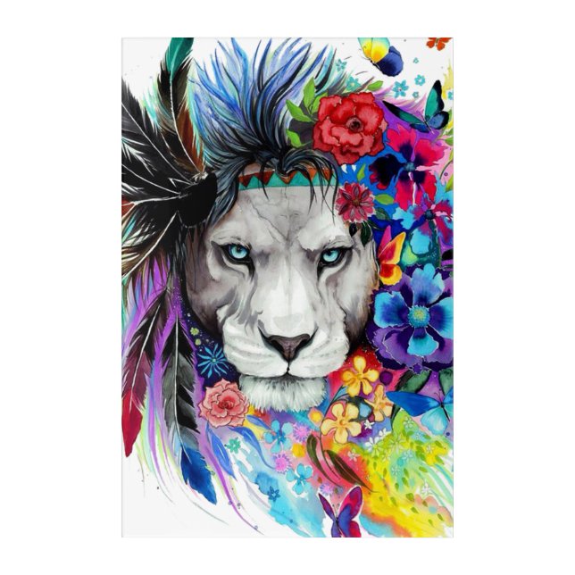 Art drawing poster painting the lion (Front)