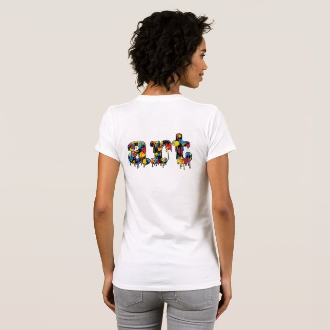 Art Dripping Paint School and Teachers T-Shirt (Back Full)
