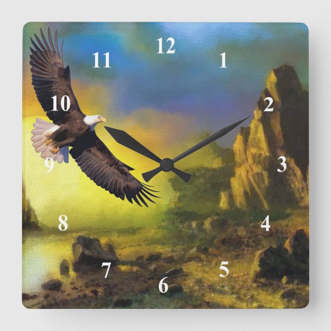 Art  Eagle Soaring Wall Clock (Front)
