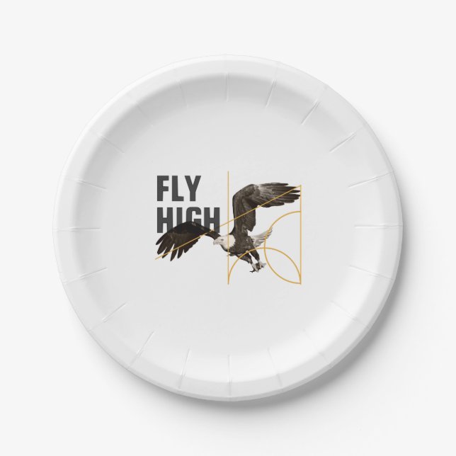 Art Eagle T Shirt Paper Plates (Front)