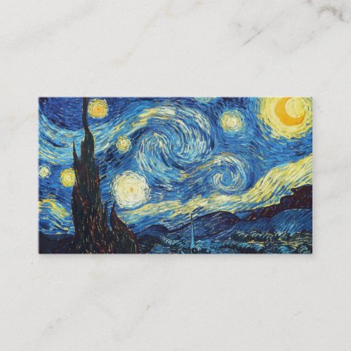 Art Education For Kids  Adults The Starry Night Calling Card