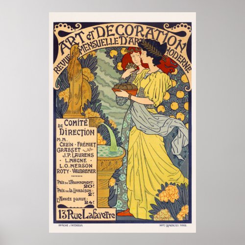 Art et decoration France Vintage Poster 1898