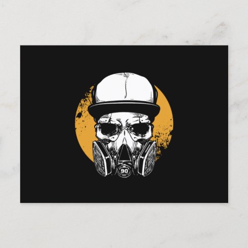 Art Face Cover Anti Toxic Inhalation Gift Skull Ga Postcard