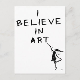 Art Fairy: I Believe In Art Postcard