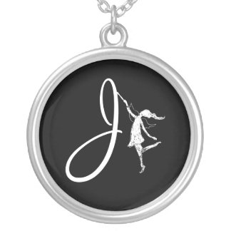 Art Fairy Initial: J Silver Plated Necklace