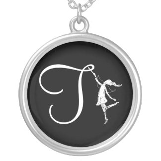 Art Fairy Initial: T Silver Plated Necklace